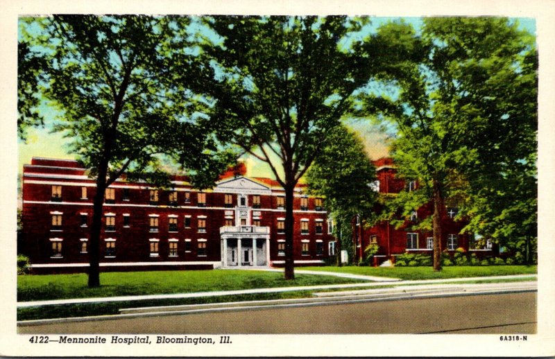 Illinois Bloomington Mennonite Hospital 1946 Curteich