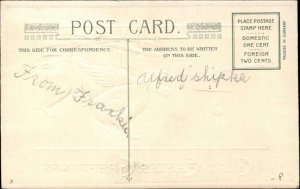 Winsch Easter Geese and Blue Bird c1910 Vintage Postcard