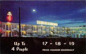 Salem Oregon 1950-60s Postcard Holiday Lodge Motel at Night