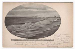 Hueneme Beach Lighthouse Oxnard California 1906 postcard