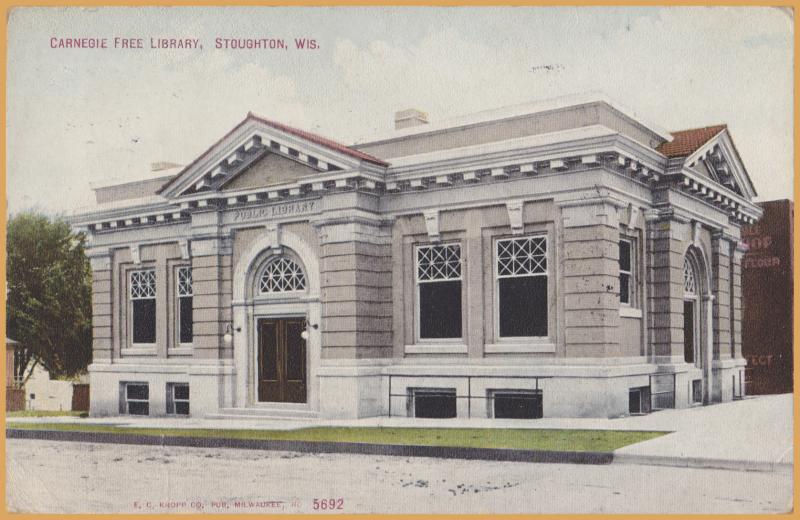 Stoughton, WIS., Carnegie Free Library - 1910