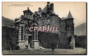 Old Postcard Vizille La Porte Dauphine and Chateau Monumentate