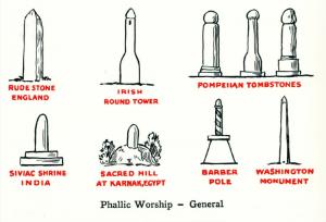 Phallic Worship Pagan Symbol Modern Postcard