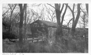 Covered Bridge Real Photo, non Marion County, Iowa