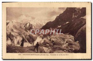 Old Postcard Chamonix Haute Savoie sleepers of the Mer de Glace