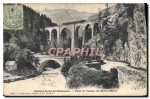 Postcard Chamonix Old Railway Bridge and Viaduct Sainte Marie