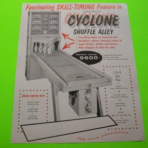 Arcade Game FLYERS Lot Of 6 United Shuffle Bowling Alley Vintage Ephemera 1958