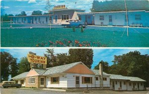 Postcard 1950s Clayton New York New C-Way Tourin restaurant Motel 24-7270