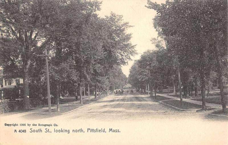 Pittsfield Massachusetts Residential Street Scene Antique Postcard K19733