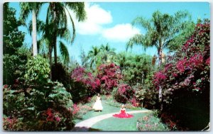 Majestic Palm & Gorgeously Colored Flowers, Sunken Gardens - St. Petersburg, FL