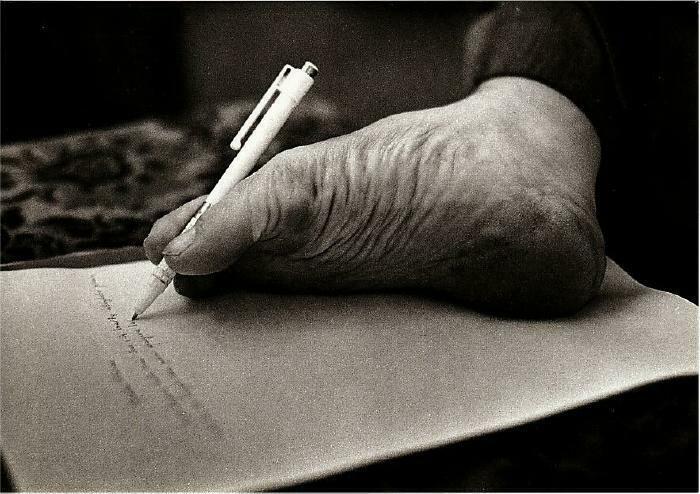 Foot Writing with Ballpoint Pen by V. Vitkunas Disability Ability Postcard