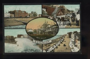 TQ3434 - Sussex - Early Multi-views of Five Brighton Locations - postcard