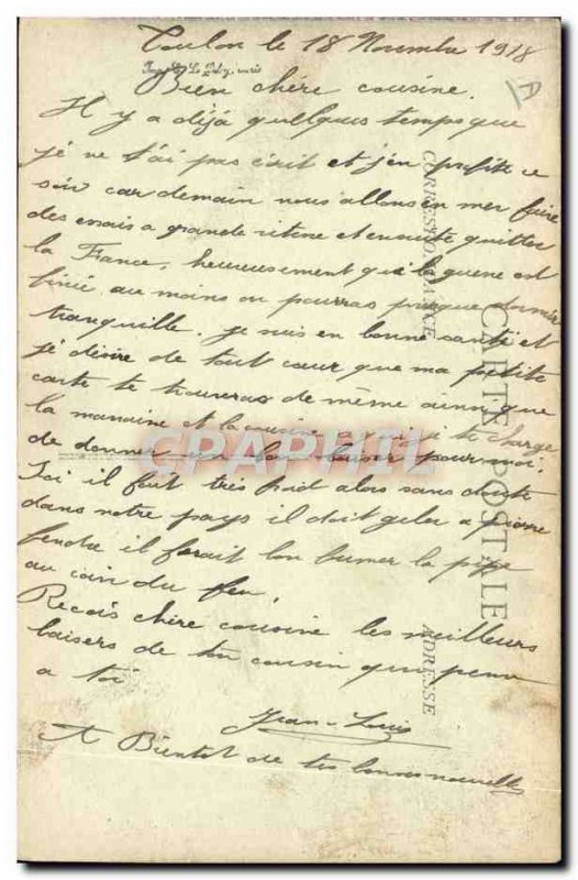 Old Postcard Navy Boat Maneuver d & # 39embarcation