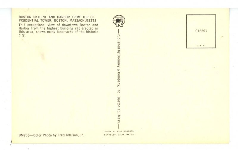 MA -Boston. Skyline & Harbor from Prudential Tower