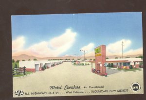 TUCUMCARI NEW MEXICO MOTEL CANCHO ROUTE 66 AMNJ ADVERTISING POSTCARD NM