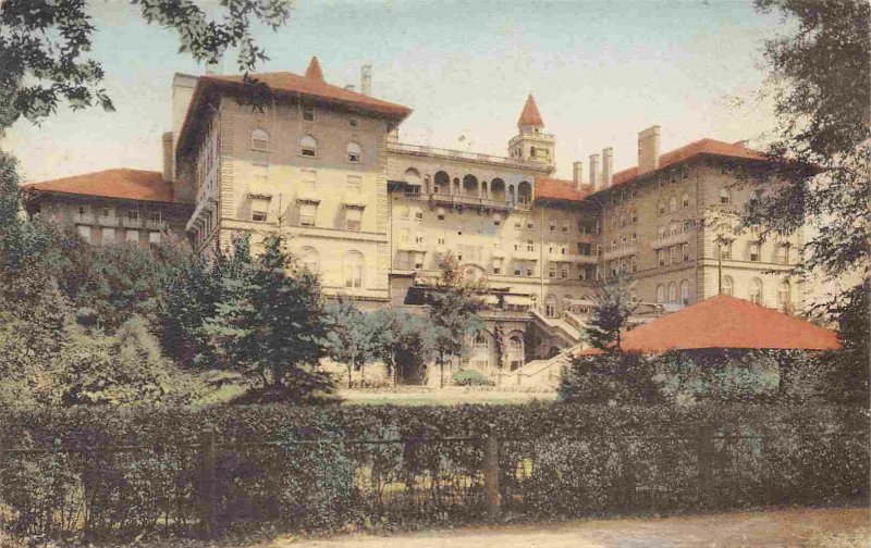 Antlers Hotel Colorado Springs Colorado hand colored postcard