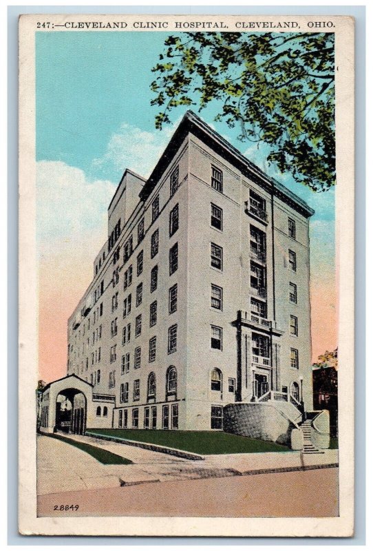 1933 Cleveland Clinic Hospital, Cleveland Ohio OH Vintage Posted Postcard 