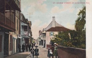 ST. GEORGE STREET ST. AUGUSTINE FLORIDA POSTCARD (c. 1905)