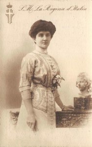 LA REGINA D' ITALIA Italian Royalty Queen of Italy ca 1910s Vintage Postcard