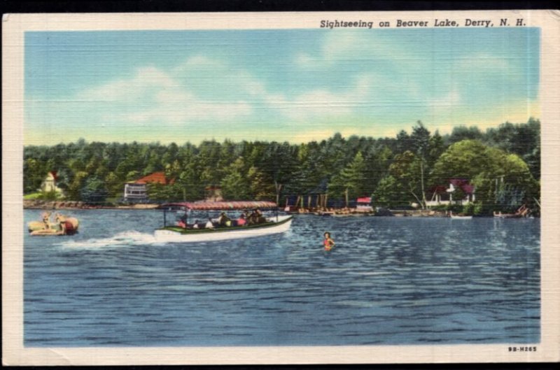 New Hampshire DERRY Sightseeing on Beaver Lake - pm1953 - LINEN