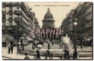 Paris Old Postcard Rue Soufflot and Pantheon