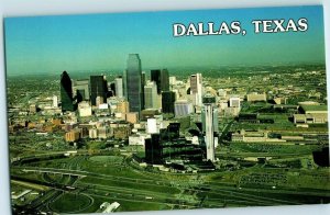 Aerial View Reunion Tower Dallas, Texas John Hinde Postcard