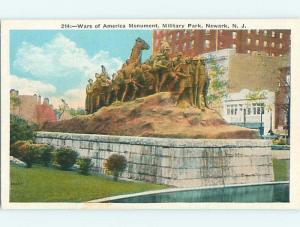 W-Border MONUMENT & PARK SCENE Newark New Jersey NJ r7707