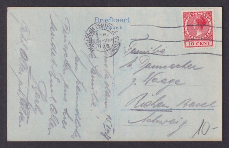 Vintage Postcard Netherlands Amsterdam Centraal Station 1928