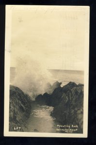 Kennebunkport, Maine/ME Postcard, Spouting Rock, 1944!