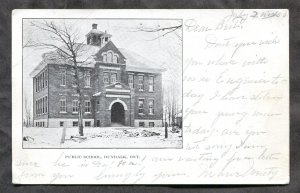 dc510 - DUNDALK Ontario 1906 Public School. Postcard