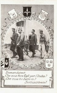 World War 1 Patriotic Domandatevi Che Cosa Fece Egli Per l'Italia Postcard 03.79