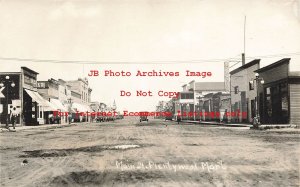 MT, Plentywood, Montana, RPPC, Main Street, Business Area, Stores, Photo