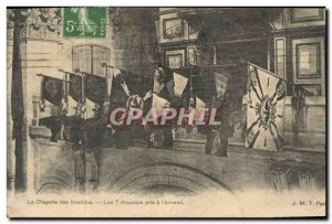 Old Postcard Paris Chapel of the Invalides 7 flags captured in the & # 39enne...