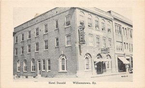 F74/ Williamstown Kentucky Postcard c1920s Hotel Donald Building