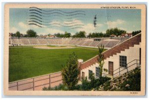 1938 Atwood Stadium Exterior Bleacher Flint Michigan MI Vintage Antique Postcard