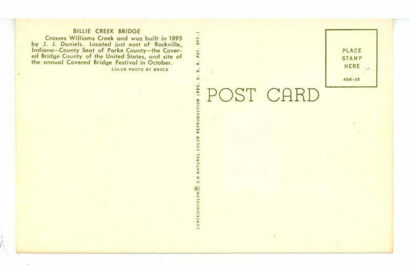 IN - Parke County. Billie Creek  Covered Bridge