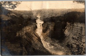 RPPC Highbanks on Genesee River, Perry IN c1905 UDB Vintage Postcard S39