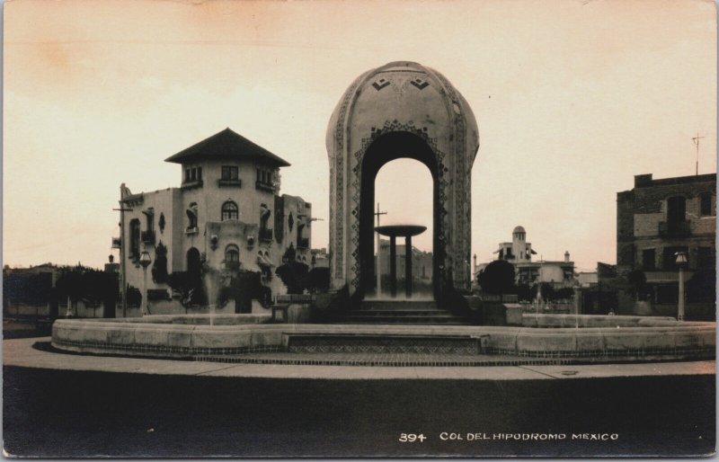 Mexico Col Del Hipodromo Mexico Vintage RPPC C035