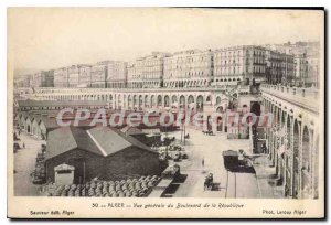 Postcard Old ALGIERS Boulevard Republic