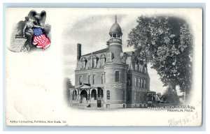 1907 Franklin High School Building Franklin Massachusetts MA Postcard 