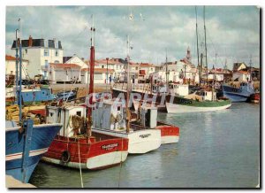 Postcard Modern Life Cross Vendee Port Fishing Boat