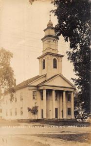 Southwick Massachusetts Congregational Church Real Photo Antique Postcard K83974