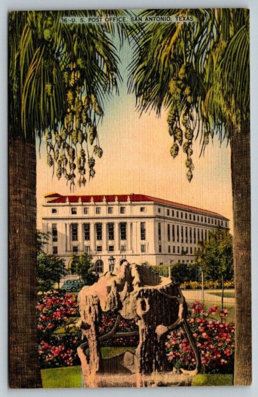 US Post Office  San Antonio Texas   Postcard