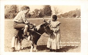 H51/ Renfro Valley Kentucky RPPC Postcard 1940 Side Show Little Clifford