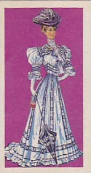 Brooke Bond Vintage Trade Card British Costume 1967 No 41 Lady's Day Dress Ci...