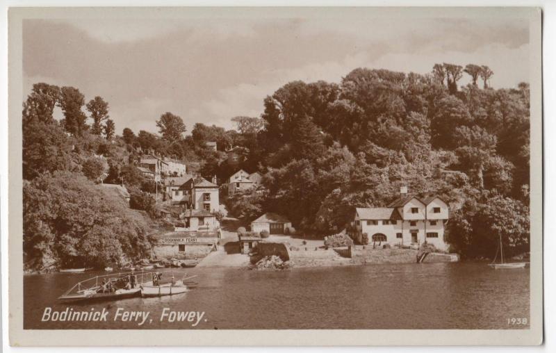 Cornwall; Fowey, Bodinnick Ferry RP PPC By RA, Unposted, c 1950's 