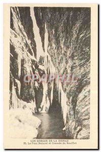 Old Postcard Gorges Diosaz The Narurel Bridge and Cascade Soufflet