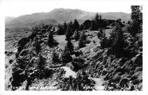 Famous Ohne Gardens Cliffs Wenatchee Washington Real Photo postcard