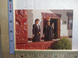 Postcard - Maori women, Waiwhetu Marae - Lower Hutt, New Zealand