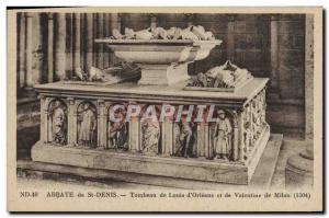 Old Postcard Death Abbey of St Denis Tomb of Louis d & # 39Orleans and Valent...